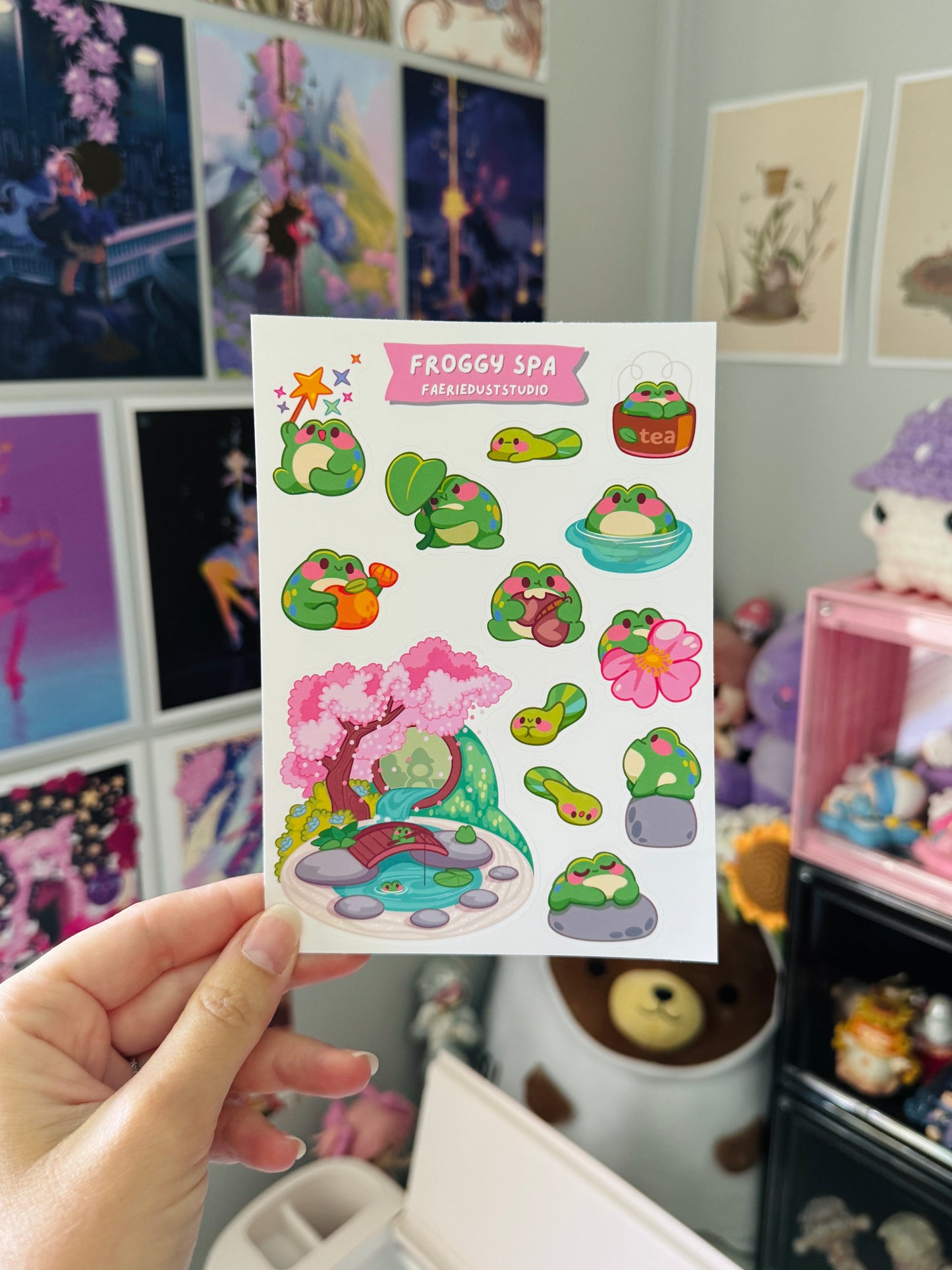 Froggy Spa Sticker Sheet