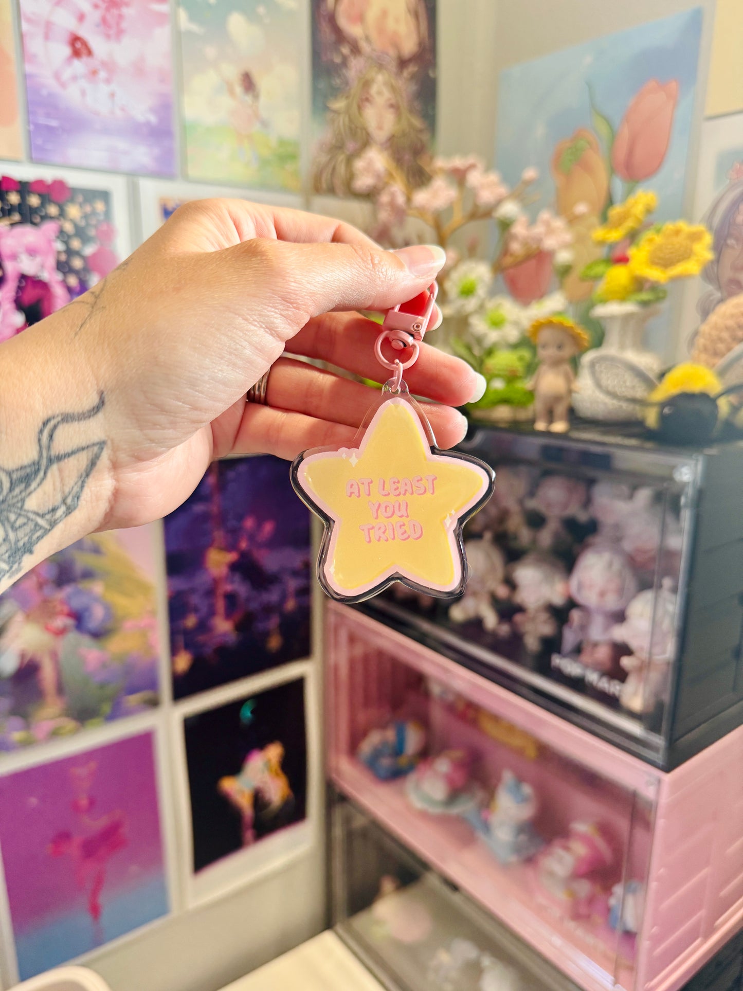 At Least You Tried Star Keychain