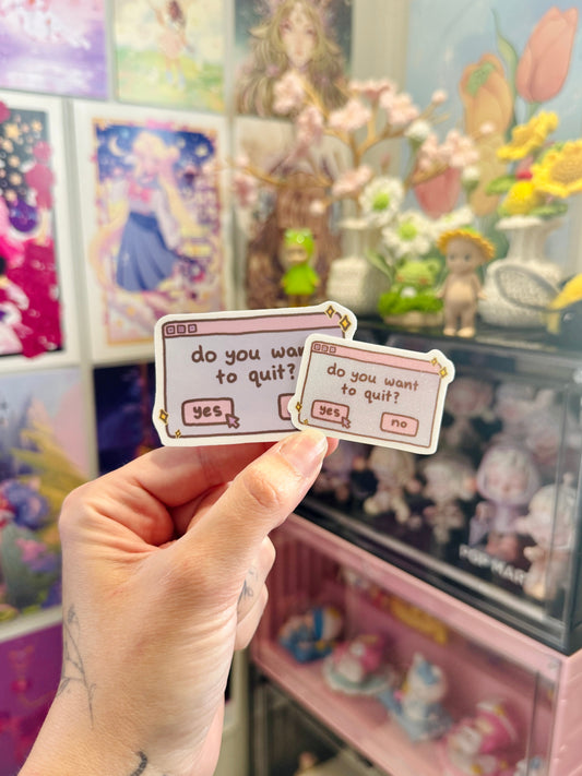 Quit Glitter Sticker