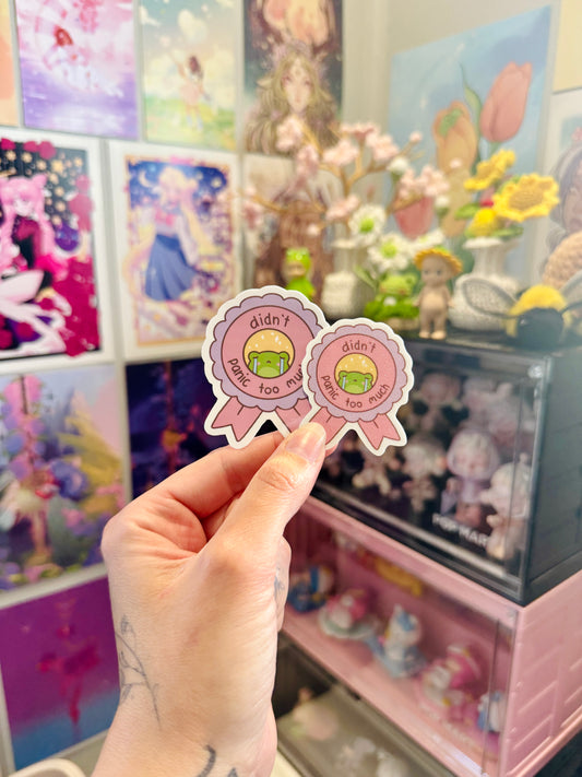 Didn't Panic Medal Glitter Sticker