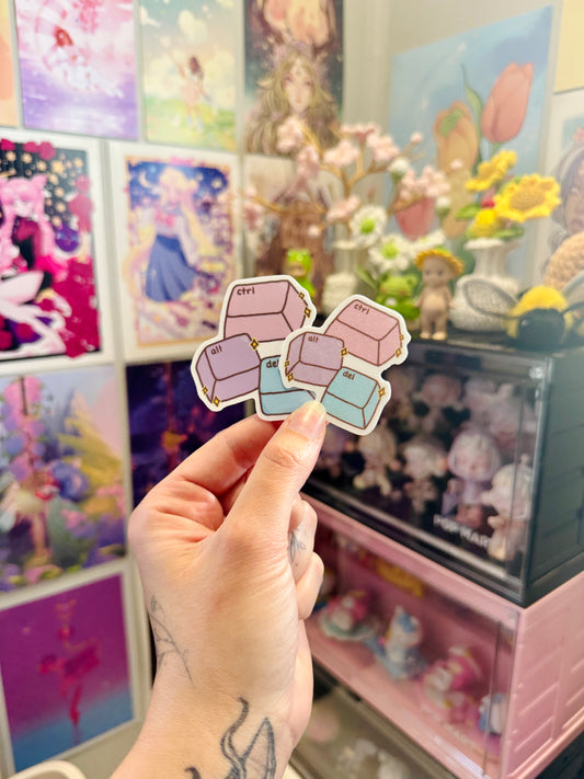 Ctrl Alt Delete Glitter Sticker