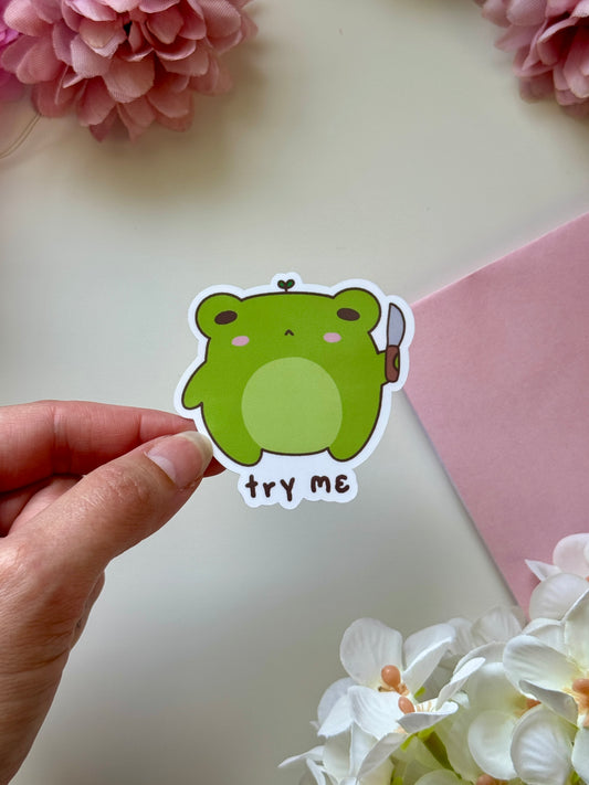 Try Me Froggo Sticker
