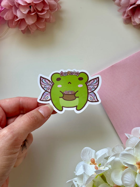 Flower Fairy Froggo Sticker