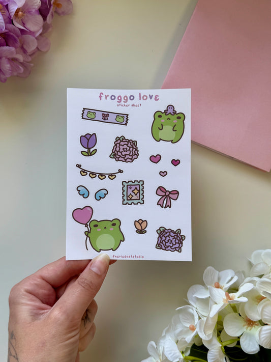 Froggo Love Sticker Sheet