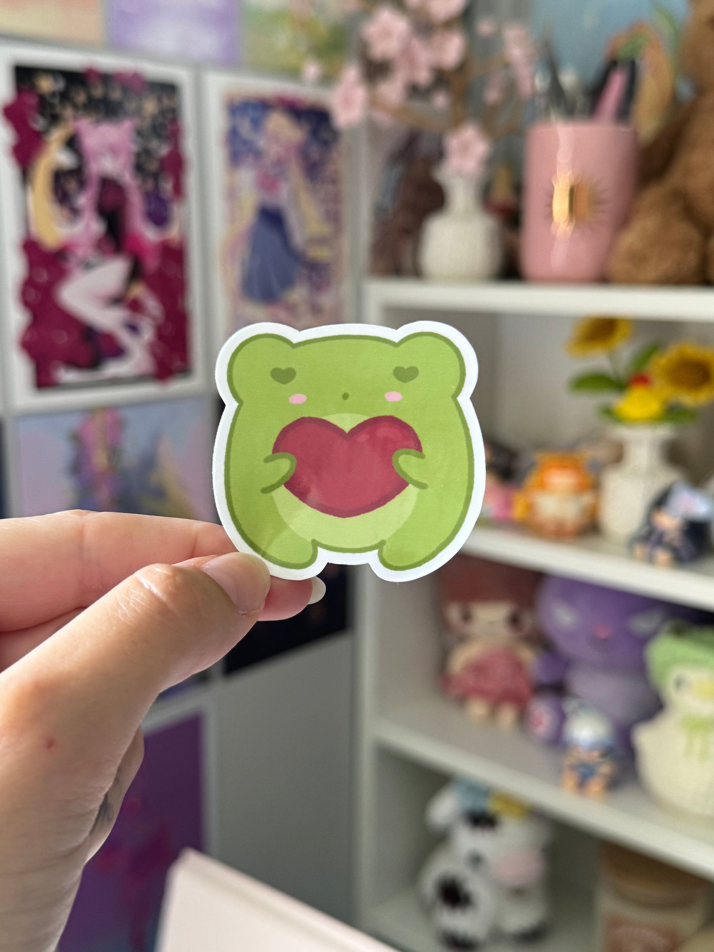 Froggo W/ Heart Sticker