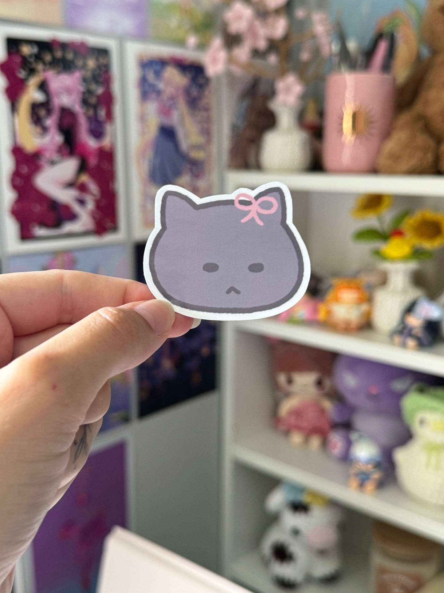 Cutie Kitty Face Sticker