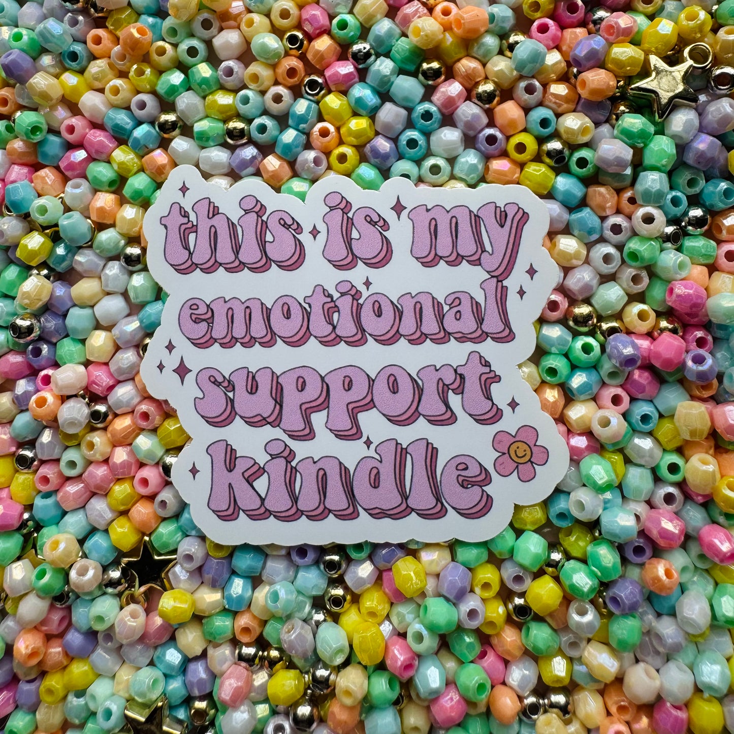 Emotional Support Kindle Sticker