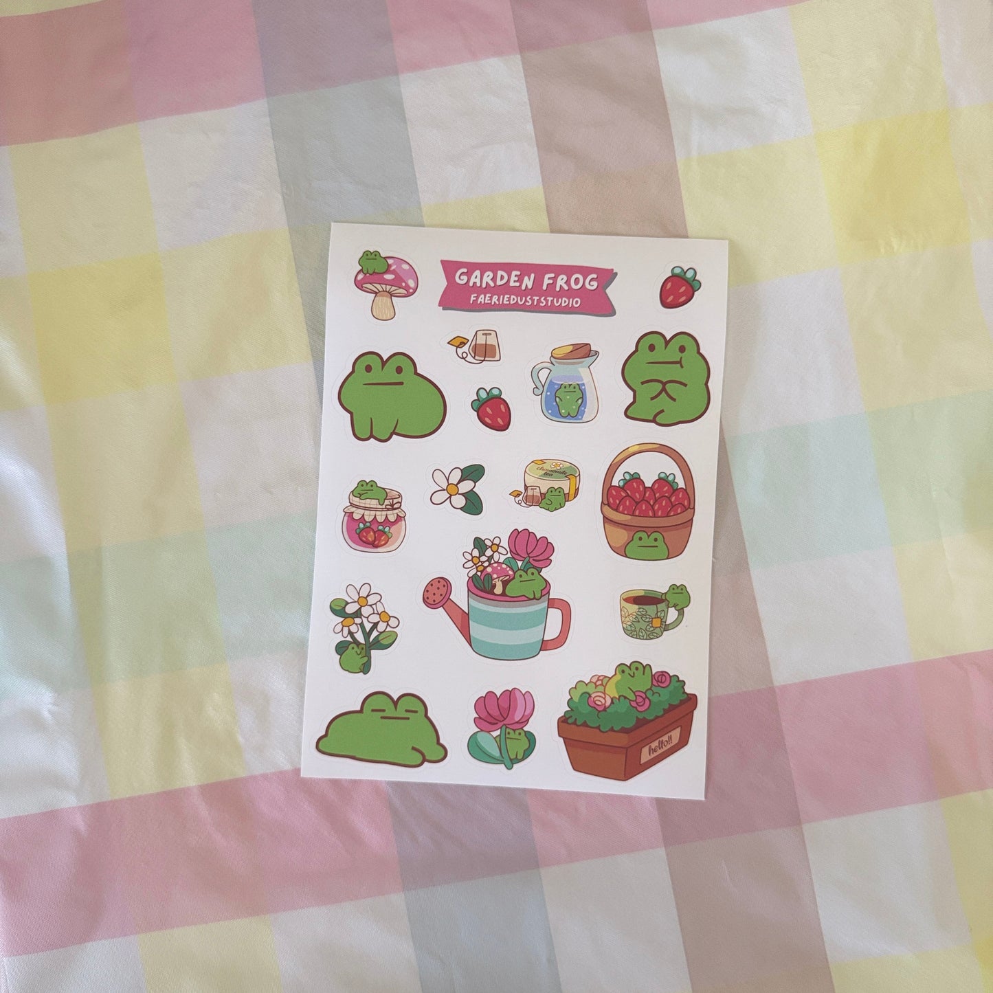 Garden Frog Sticker Sheet