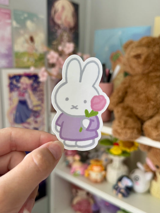 Tulip Bunny Sticker