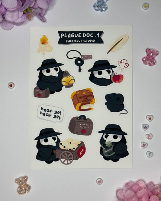 Plague Doc .1 Sticker Sheet