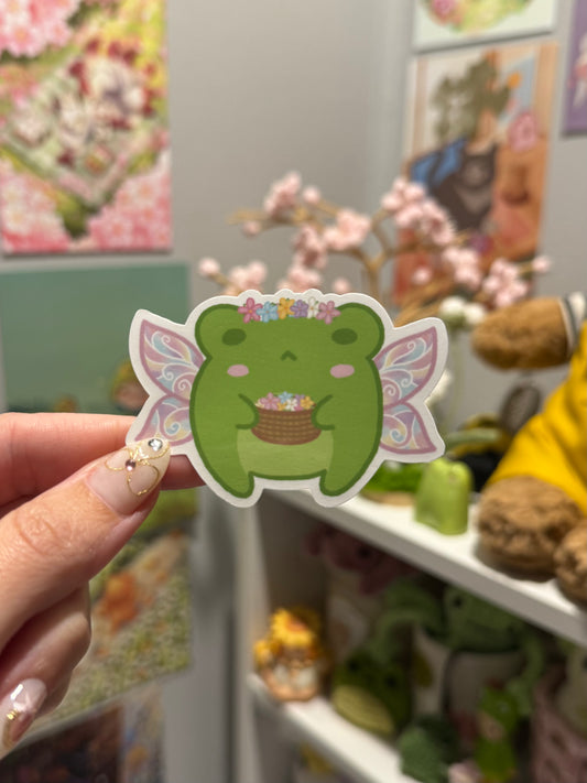 Flower Fairy Froggo Sticker