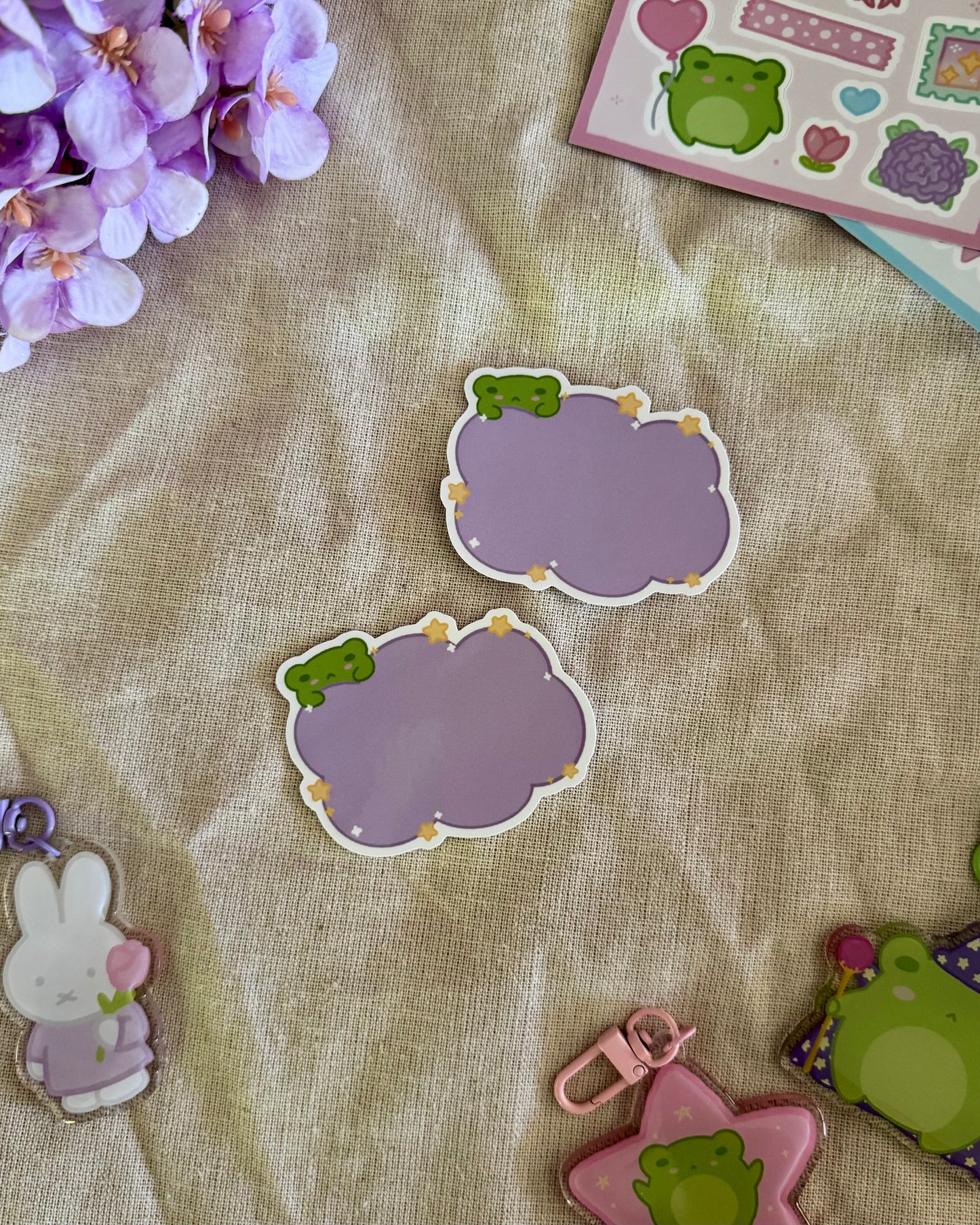 Froggo Purple Tag Sticker