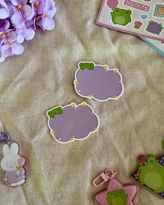 Froggo Purple Tag Sticker
