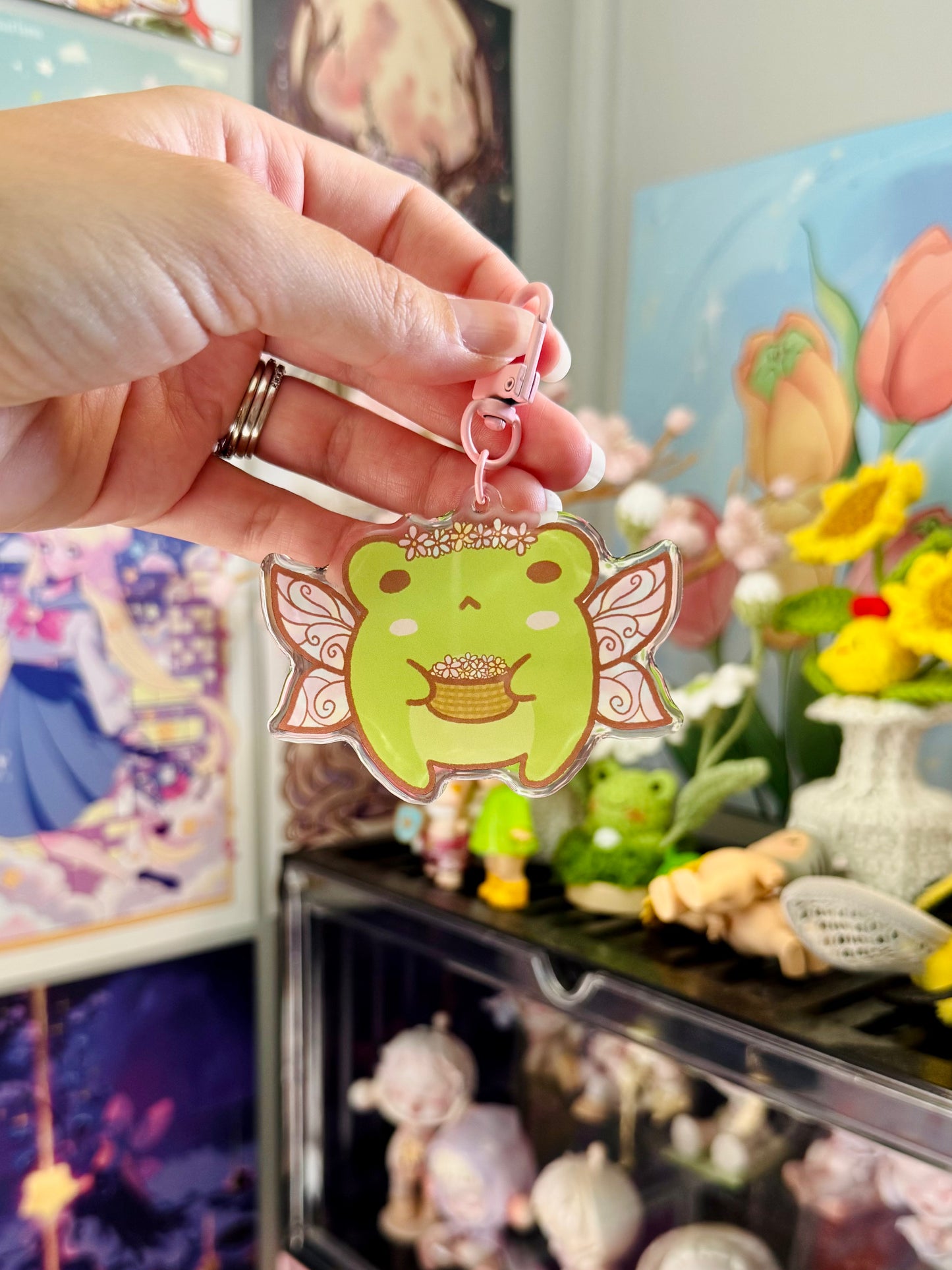 Flower Fairy Froggo Keychain