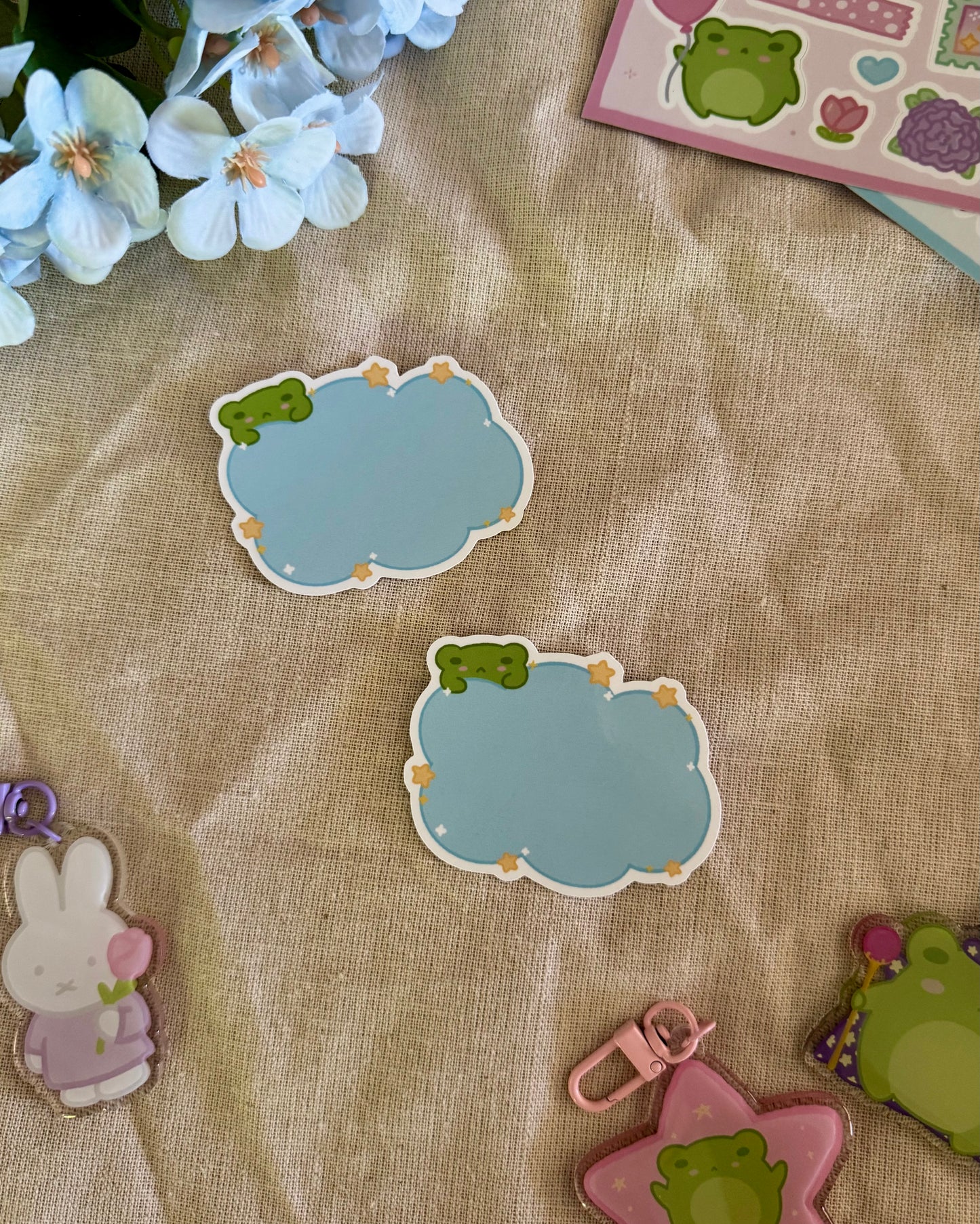 Froggo Blue Tag Sticker