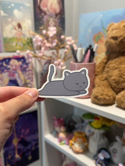 Smokey Lazy Kitty Sticker