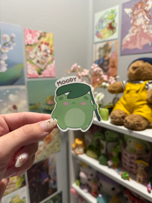 Moody Froggo Sticker