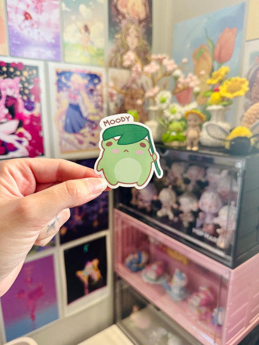 Moody Froggo Sticker