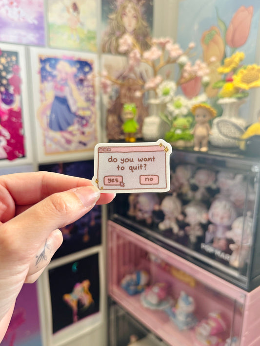 Quit Glitter Sticker