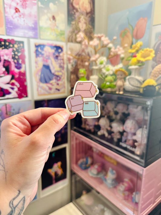 Ctrl Alt Delete Glitter Sticker