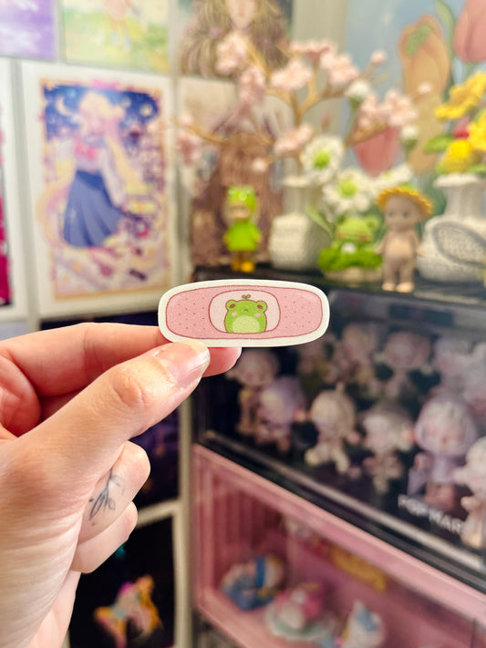 Froggo Bandaid Glitter Sticker