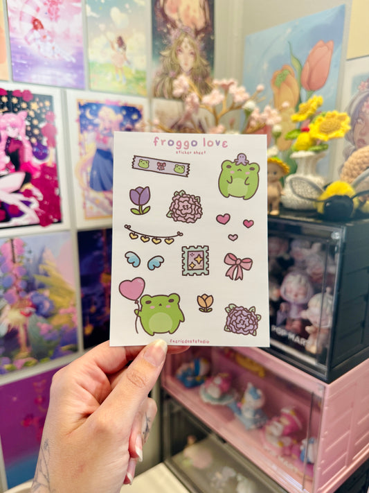 Froggo Love Sticker Sheet