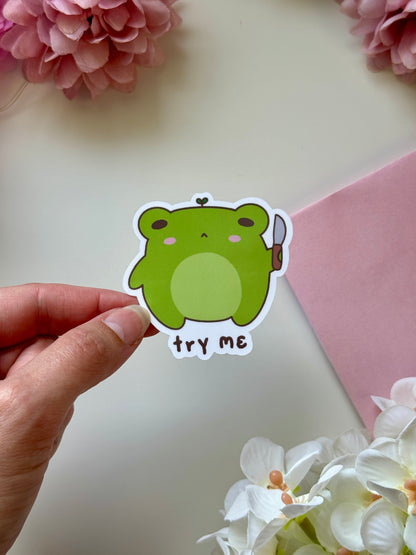 Try Me Froggo Sticker