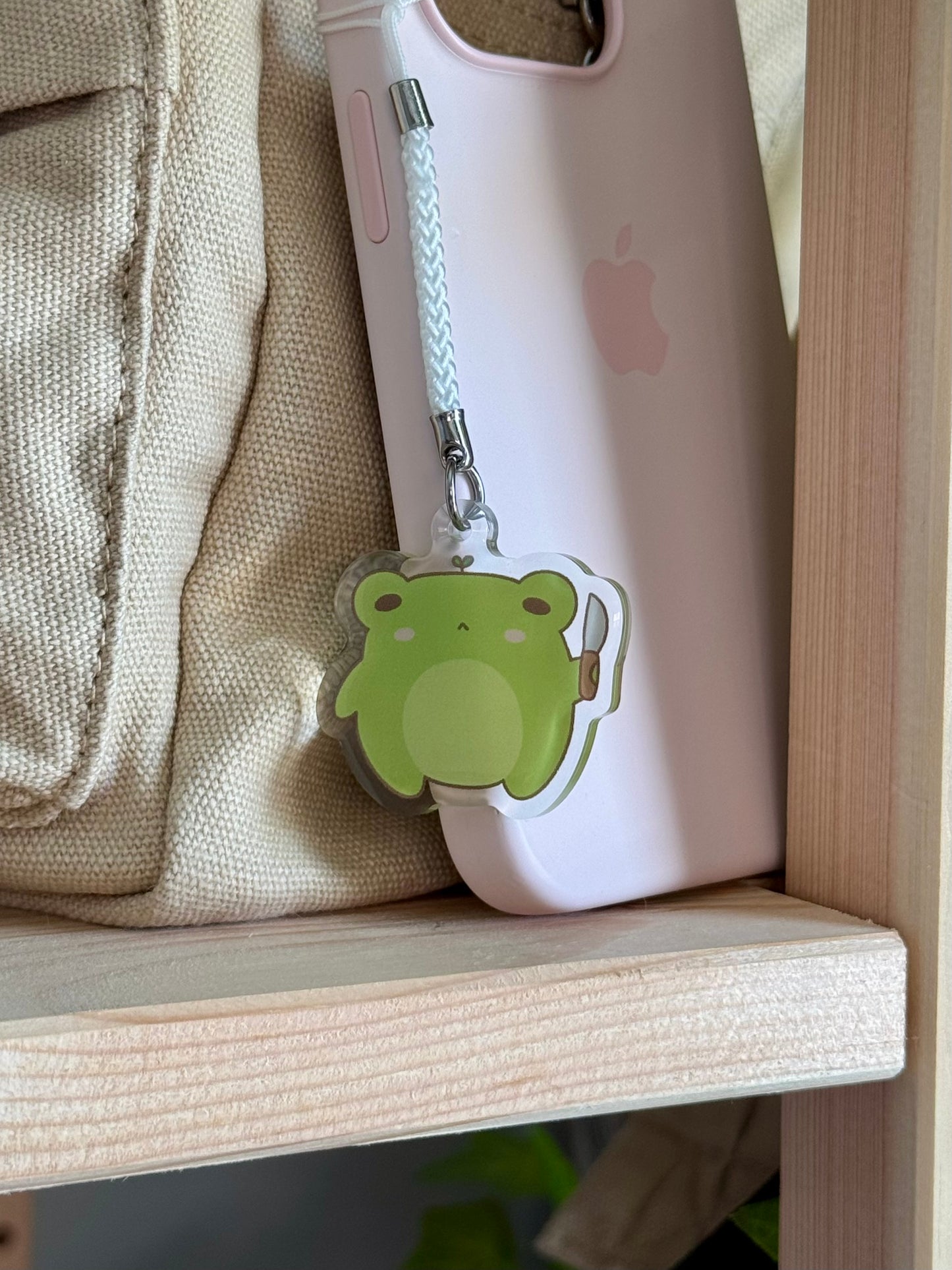 Knife Froggo Phone Charm