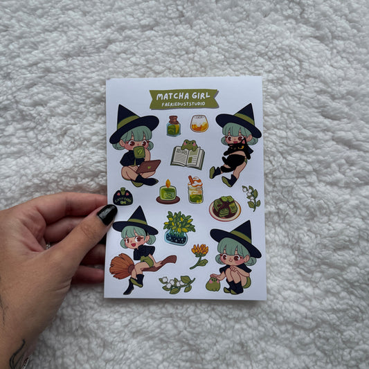 Matcha Girl Sticker Sheet