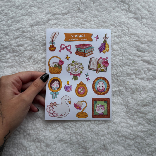 Vintage Sticker Sheet