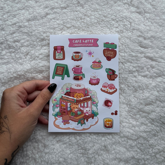 Cafe Latte Sticker Sheet