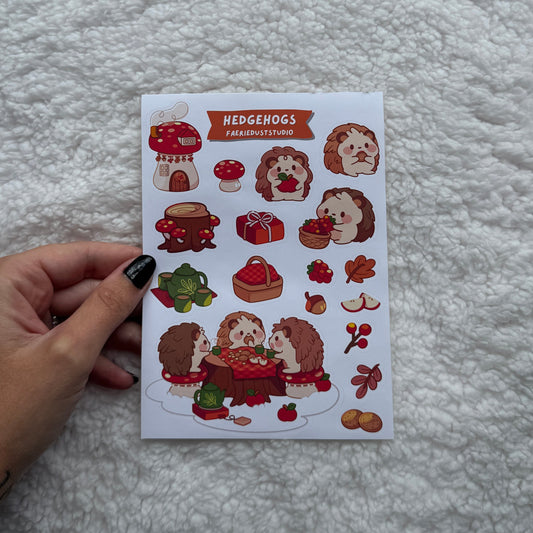 Hedgehogs Sticker Sheet