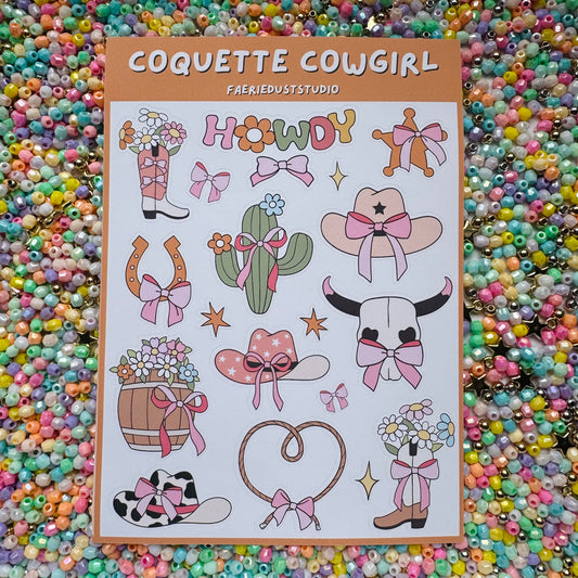 Coquette Cowgirl Sticker Sheet