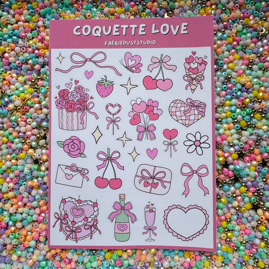 Coquette Love Sticker Sheet