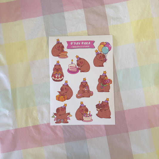 B'Day Bara Sticker Sheet