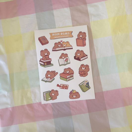 Book Bears Sticker Sheet